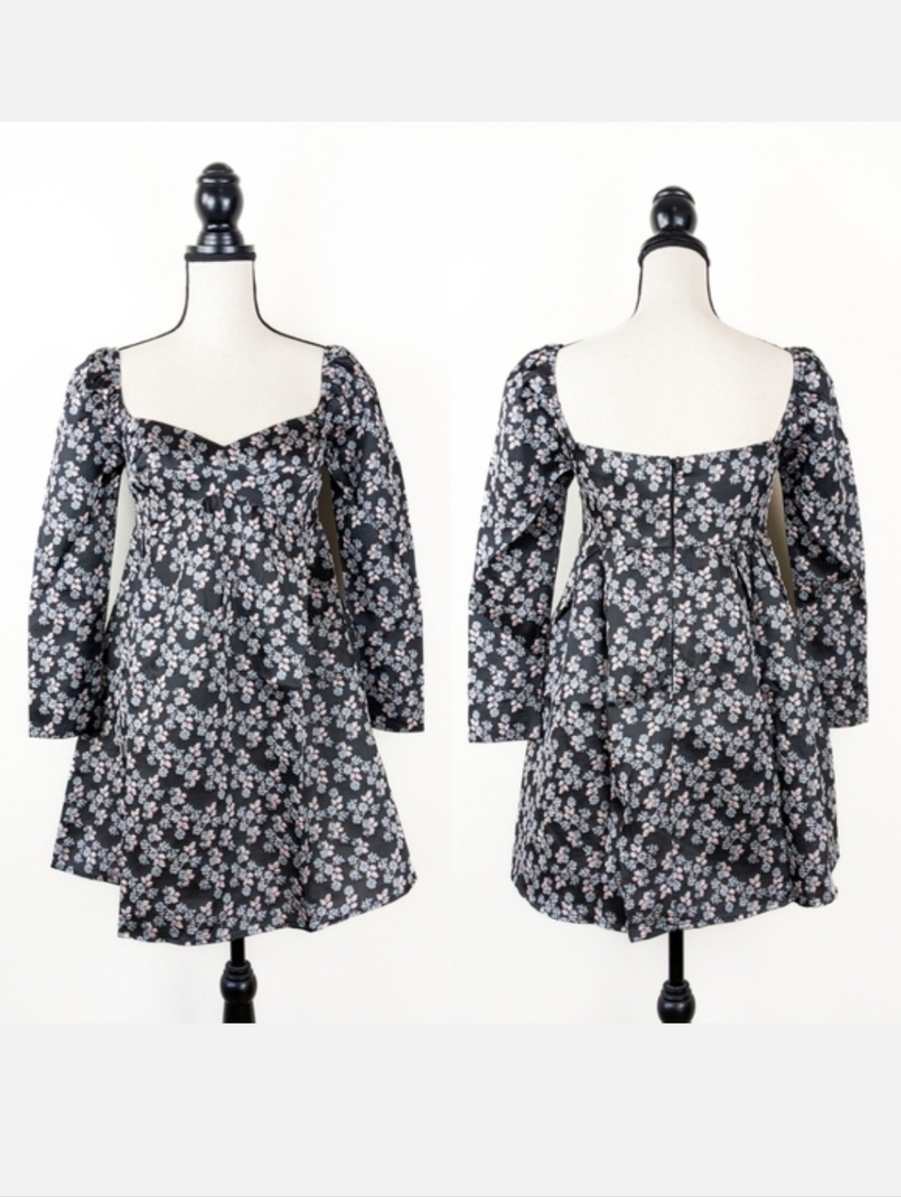 🦋LAST🦋 NWT Storia Brocade Baby Doll Mini Dress, Size Large